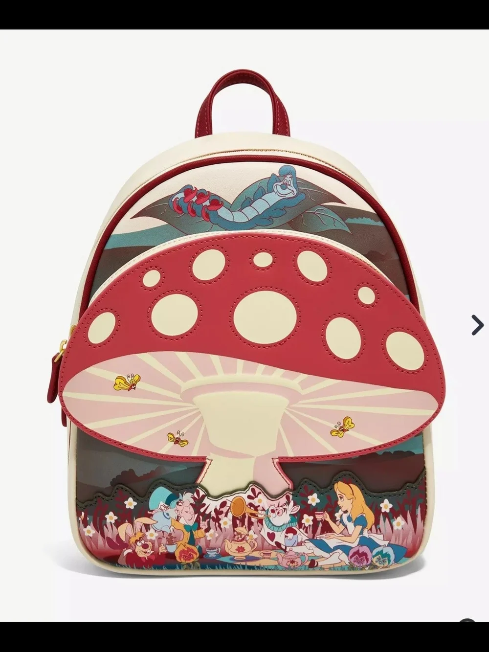 Whimsical Mushroom Alice in Wonderland Mini Backpack Loungefly RARE HTF